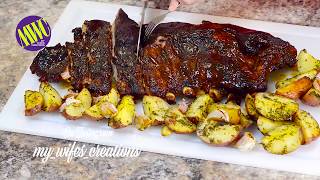 Costillas al horno con salsa barbacoa y miel Costillas al horno honey bbq [upl. by Dielu719]