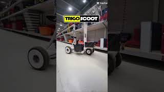 Warehouse order picker  labeling cart micro escooter Logistic operations automation Hoverboards [upl. by Jolanta]