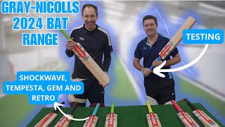 TESTING THE NEW GrayNicolls 2024 Cricket Bat Range  POWERSPOT SHOCKWAVE TEMPESTA amp MORE [upl. by Hovey591]