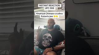 khamzat vs robert whittaker live reaction  Wolf crushes Roberts Jaw [upl. by Nelac633]