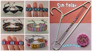 6 PULSERAS MIYUKI SIN TELAR 🩷 TUTORIAL PARA PRINCIPIANTES [upl. by Winston]