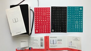 Moleskine daily planner 2022 몰스킨 데일리 다이어리 소프트커버 구성 및 볼펜 비침테스트 페이지 만들기 [upl. by Ashli]