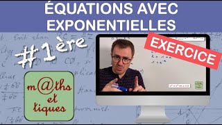 EXERCICE  Résoudre une équation avec exponentielle  Première [upl. by Atkins]