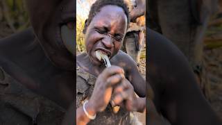 Hadzabe tribe dont Joke with food 😂😋‼️ See How hadzabe boy enjoying his favorite meal hadzabetribe [upl. by Cammy]