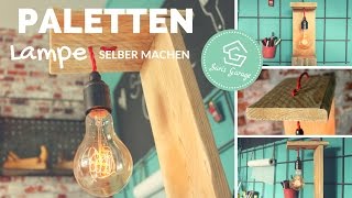 Stehlampe aus Paletten  Lampe selber bauen  Tischlampe  Schreibtischlampe  Holzlampe DIY [upl. by Demah661]