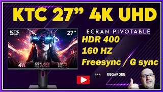 Écran gaming KTC H27P22S 27quot 4K 160 hz fast ips et pivotable [upl. by Ekyt]