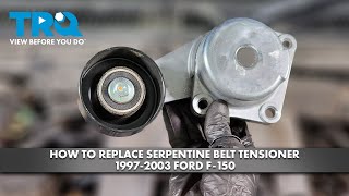 How to Replace Serpentine Belt Tensioner 19972003 Ford F150 [upl. by Eelahc]