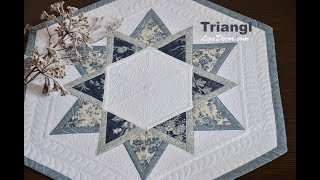 Patchwork tutorial Triangl  Patchworkové vzory podle pravítka Triangl LizaDecorcom [upl. by Abla]