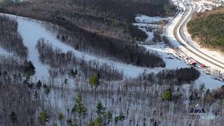 Whaleback Mountain Aerial Overview by Slopevuecom [upl. by Nwahsyar]