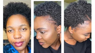 How I define short 4c curls  DIY finger coils  4c hairstyle [upl. by Nair]