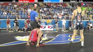 Junior 132  Fredy Stroker Iowa vs Tony Gay Georgia [upl. by Graner]