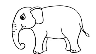 How to Draw Very Cute Elephant Easy Step by Step Draw Cute Easy Draw Cute Things [upl. by Daraj461]