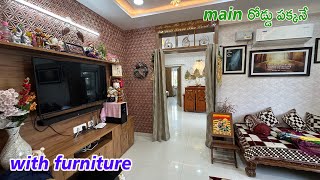 with furniture 2bhk flat sale397  East facingnumber6281118626 property hyderabad [upl. by Rezal]