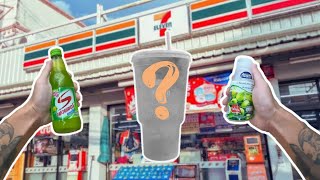 Electrolyte drinks Lemon flavor X Coconut water conveniencestore asmrdrinking 7eleventhailand [upl. by Minsat]