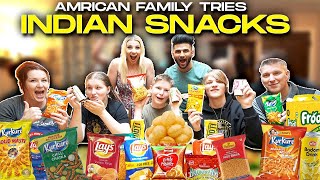 My American Family Tries Indian Snacks For the 1st Time [upl. by Meter]