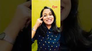 Parts of face pronunciation learnenglish gyaanjyoti24 shorts yt viral easyenglish [upl. by Kellsie]