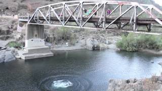 Another large rock thrown off bridge [upl. by Judon769]