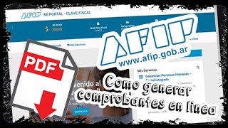 AFIP 2020  Como generar comprobantes en linea TUTORIAL [upl. by Elamrej]