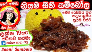 ✔ නියම ක්‍රමයට සීනි සම්බෝල Seeni Sambol recipe by Apé Amma [upl. by Verina271]