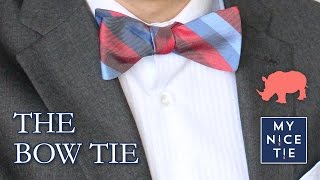 How to Tie a BOW TIE slowbeginner  How to Tie a Tie with a Freestyle Bow easy [upl. by Nowahs]