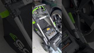 I was forced to buy my first electric lawn mower 😩lawnmower homeowner cordlessmower fyp [upl. by Llatsyrk]