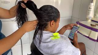 COMO FAZER PROGRESSIVA EM UM CABELO COM MEGA HAIR  COMO ESCOVAR UM CABELO COM MEGA HAIR [upl. by Doughman]