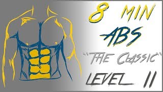 8 Mins abs workout  Level 2 [upl. by Essilec]