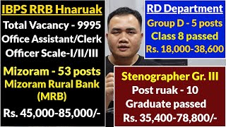 Mizoram Hnaruak a tam Group D  10 Posts  RRB Banking hnaruak  9995 MRB  53 posts [upl. by Marquardt]