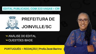 Concurso Prefeitura de Joinville SC Redação e Português IBADE  Professora Zezé Barino [upl. by Llewol]