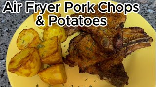 Easy Air Fryer Pork Chops and Potatoes [upl. by Pazit]