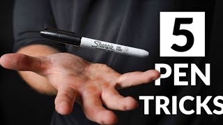 5 VISUAL Pen Tricks Anyone Can Do  Revealed pentricks tricks [upl. by Nitsrik287]