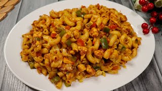 Pakistani Style Spicy Chicken Macaroni Recipe  Desi Style Chicken Macaroni Perfect For Hitea Snack [upl. by Jania]