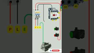 DOL switch with single pase motar control amp power circuit working principle 💙⚡shorts trending [upl. by Eesdnil]