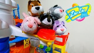 Zhu Zhu Pets at the Airport in Smart Wheel City Flying ZHU ZHU Hamsters galore [upl. by Hazelton685]