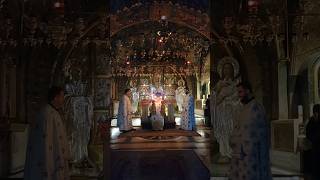 Bishop Aristarchos sending blessings to Christians from Golgotha at the Holy Sepulcher Jerusalem [upl. by Brockwell]