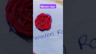 Making Embroidery flowerwoven rose embroidery flowers handembroidery embroideryflower wovenrose [upl. by Acul]