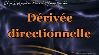 Dérivée directionnelle [upl. by Avra650]