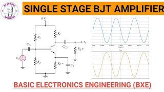 SINGLE STAGE BJT AMPIFIER  SINGLE STAGE BJT AMPIFIER USING COMMON EMITTER CONFIGURATION [upl. by Ymmas]