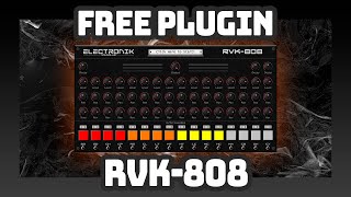 Free RVK808 VSTVST3AU  Free TR808 Plugin  Electronik Sound Lab  2020 [upl. by Nagem]