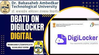 DBATU Results on Digilocker  Winter 2023 Results  DBATU  Technology University [upl. by Gewirtz327]