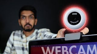 FHD Webcam With Auto Focus amp Ring Light  Zinq 1080RL Full HD Webcam Review  Best Under 1000 [upl. by Aleakcim]