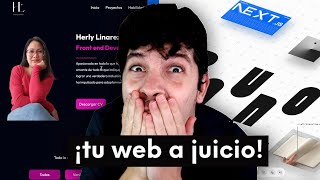 ¡Reaccionando a PORTFOLIOS WEB de la Comunidad Tips y FeedBack [upl. by Mundt]