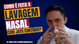 Como é realizado a lavagem nasal com Soro Jato Contínuo  Vantagens e Desvantagens [upl. by Abrahan]