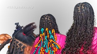 How To Boho Goddess Box Braids Using Flexi Rod With Kanekalon Hair Beginner Friendly Hair Tutorial [upl. by Aehc301]