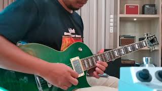 ESP LTD EC 256 FM SEE THRU GREEN  Solo guitar cover Heart  Alone [upl. by Ovatsug]