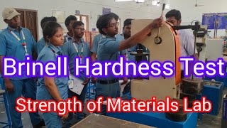 Brinell Hardness Test  Strength of Materials Lab Experiments  St Josephs College of Engineering [upl. by Haduj]