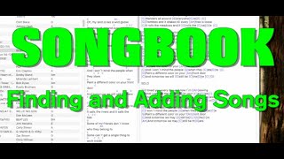 SONGBOOK  Find import and edit new songs [upl. by Evalyn845]