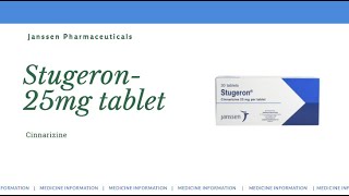 Full information of Stugeron 25mg tablet [upl. by Violet894]