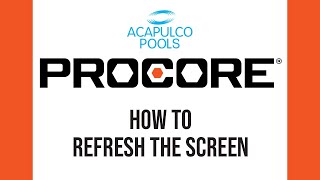 Procore Training  Refresh Your Screen [upl. by Ahsenad]