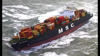 Top 10 Biggest Container Ships In Storm Strong Waves at Sea [upl. by Brandi]